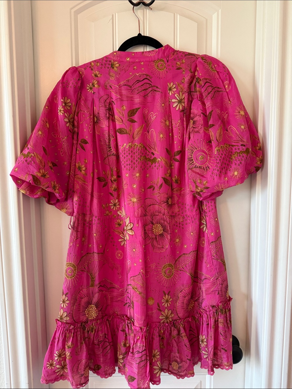 FARM Rio Hot Pink Floral Midi Dress - Picture 2 of 3